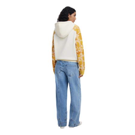 Desigual Jacquard Sleeve Sweatshirt "Cream"