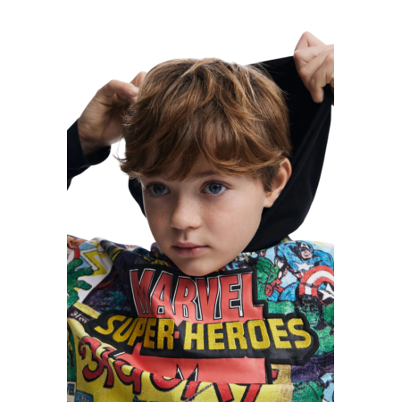 Desigual Marvel™ layering effect t-shirt "black"