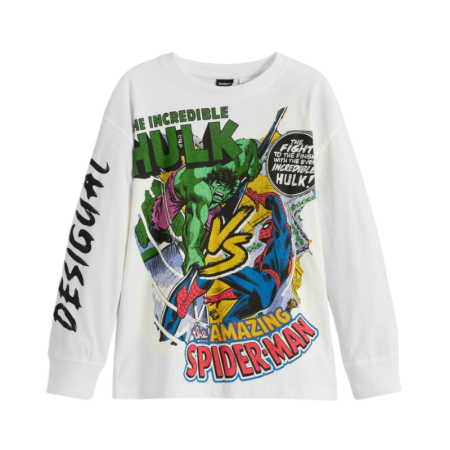 Desigual Marvel™ Long Sleeve T-Shirt "White"