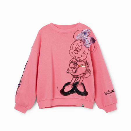 Desigual Minnie Maus Sequin Sweatshirt "Pink"
