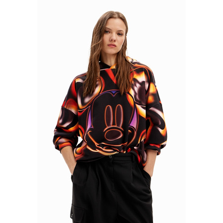 Desigual Oversize Mickey Maus Sweatshirt "Black-Orange"