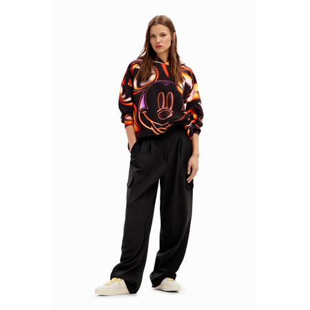 Desigual Oversize Mickey Maus Sweatshirt "Black-Orange"