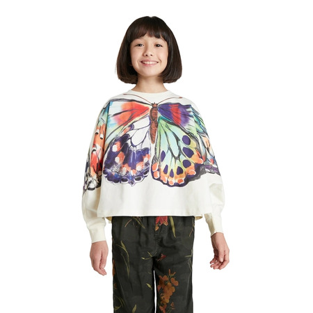 Desigual Girls Oversize Sweatshirt Schmetterling