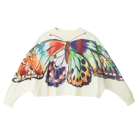 Desigual Girls Oversize Sweatshirt Schmetterling