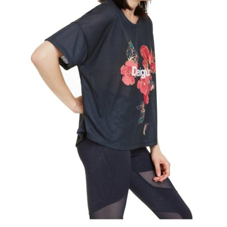 Desigual T-Shirt Scarlet Bloom (blau)