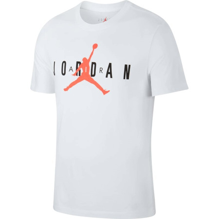 Jordan Air Wordmark T-Shirt "White Schwarz Infrarot"