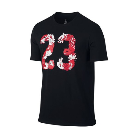 Jordan Camiseta Hände nach unten (011/schwarz/infrarot 23/weiß)