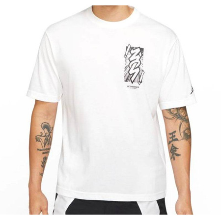 Jordan Dri-FIT Zion Herren SS T-Shirt "White-Black"