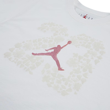 Jordan Girls JDG 23 Floral SS Tee "White-Beige"