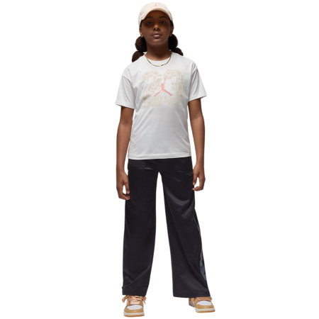 Jordan Girls JDG 23 Floral SS Tee "White-Beige"