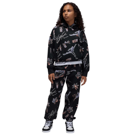 Jordan Girls JDG 23 Throwback SS Fleece Joggers "Black"