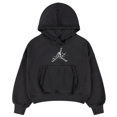 Jordan Girls JDG Rebel Rose Pullover Hoodie "Off Black"