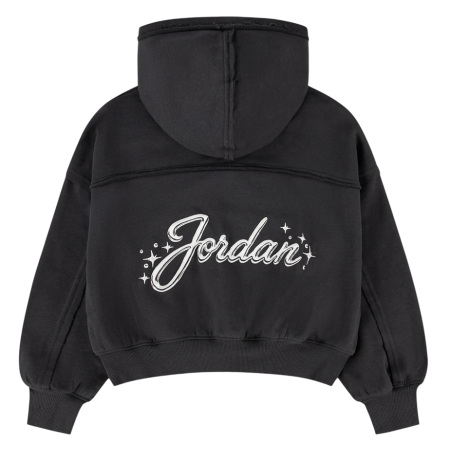 Jordan Girls JDG Rebel Rose Pullover Hoodie "Off Black"
