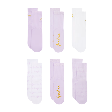 Jordan Girls JHG Air Jordan Half 6 PPack Socks "Violet Mist"