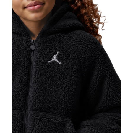 Jordan Girls Jumpman Lo-Light Sherpa Jacket "Black"