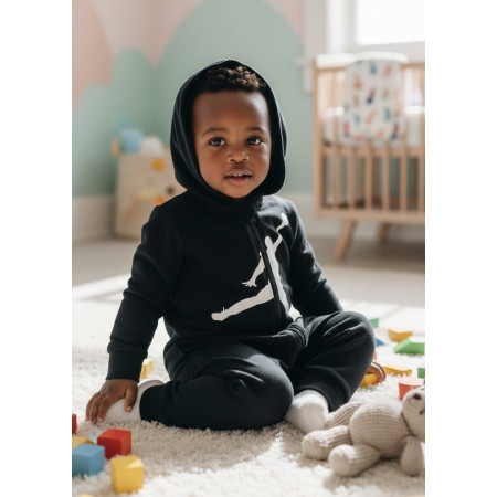 Jordan Infants Air Jumpman Hooded Coverall "Black"