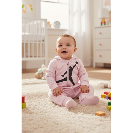 Jordan Infants Air Jumpman Hooded Coverall "Foam Pink"