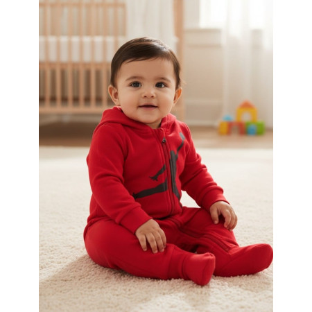 Jordan Infants Air Jumpman Hooded Coverall "Gym Red"