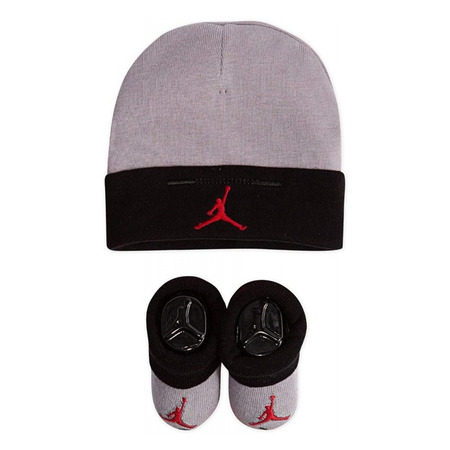 Jordan Infants Jumpman Basic Hat und Bootie Combo 2pc "Grey-Black"