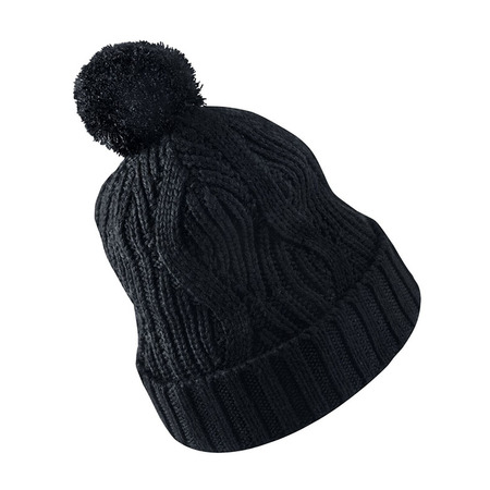 Ich bin nicht da. Kabel Mütze Pompon (010/negro)