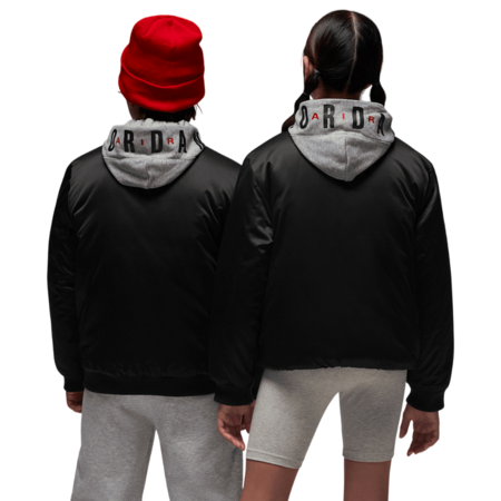 Jordan Kids Big Logo Hooded Bomber Jacket "Black"