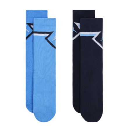 Jordan Kids Diamond High Crew Socks (2 Pairs) "University Blue-Navy"