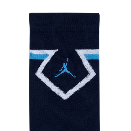 Jordan Kids Diamond High Crew Socks (3 Pairs) "University-White-Blue-Navy"