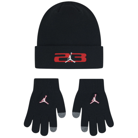 Jordan Kids JAN 23 Beanie and Gloves 2Piece Set "Black"