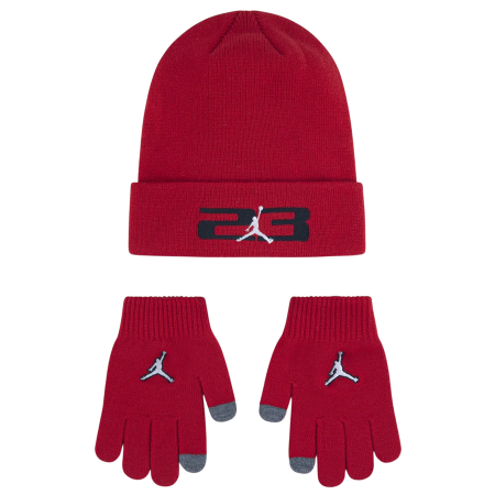 Jordan Kids JAN 23 Beanie and Gloves 2Piece Set "University Red"