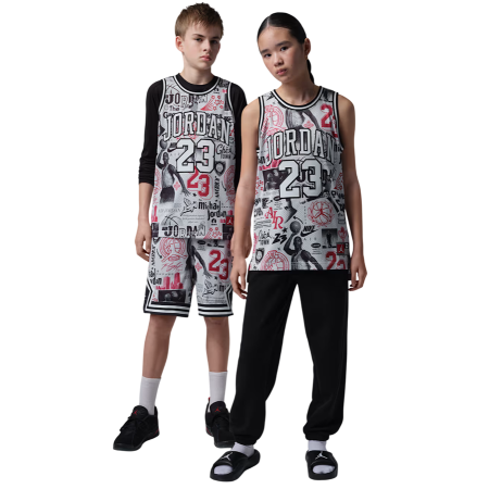 Jordan Kids JDB 23 AOP Jersey Tank Top "Neutral Grey"