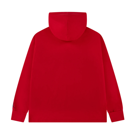 Jordan KIDS JUMPMAN AIR long-sleeved hooded t-shirt "Gym Red"