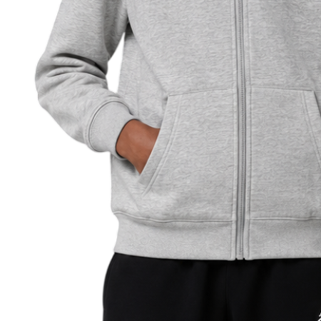 Jordan Kids Jumpman Essential Fleece Full-Zip Hoodie "Grey Heather"