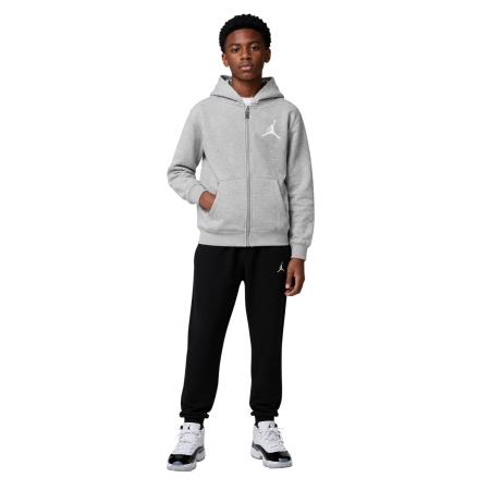 Jordan Kids Jumpman Essential Fleece Full-Zip Hoodie "Grey Heather"