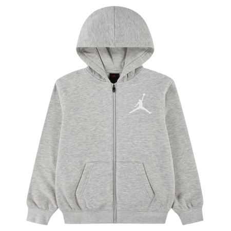 Jordan Kids Jumpman Essential Fleece Full-Zip Hoodie "Grey Heather"