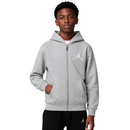 Jordan Kids Jumpman Essential Fleece Full-Zip Hoodie "Grey Heather"