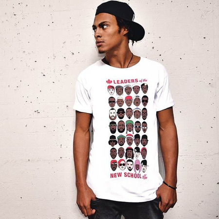 K1X Camiseta Es Führer der neuen Schule Rappers (blanco)