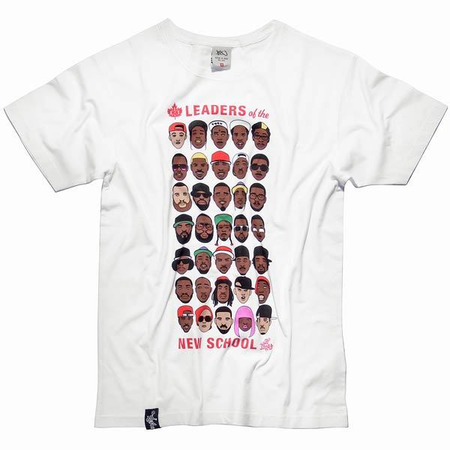 K1X Camiseta Es Führer der neuen Schule Rappers (blanco)