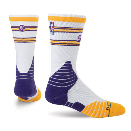 Calcetines Stance NBA Core Crew Lakers (blanco/pura/amarillo)