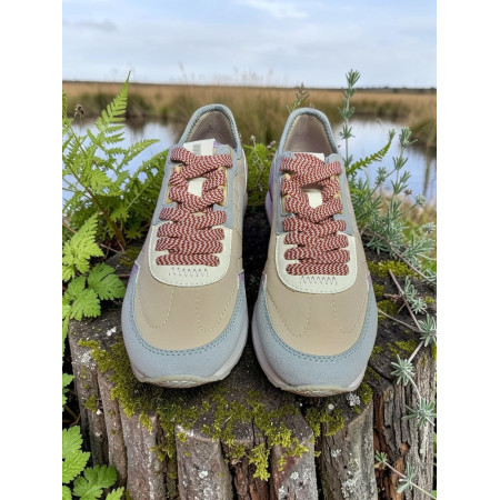 Mustang Sneakers Joggo "Beige Plity Azul"
