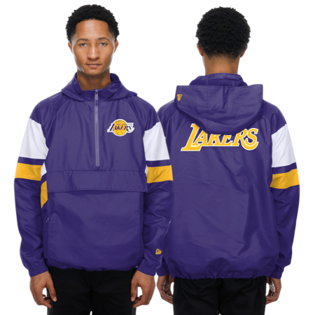 New Era LA Lakers H1 Quarter-ZIP 2984 Anorak Windbreaker