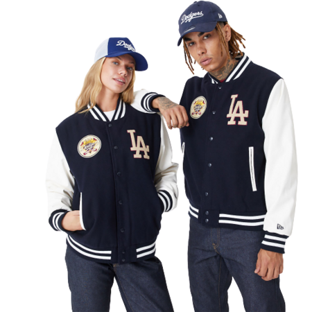 Neue Era MLB L.A Dodgers Large Logo Varsity Jacket "Navy"