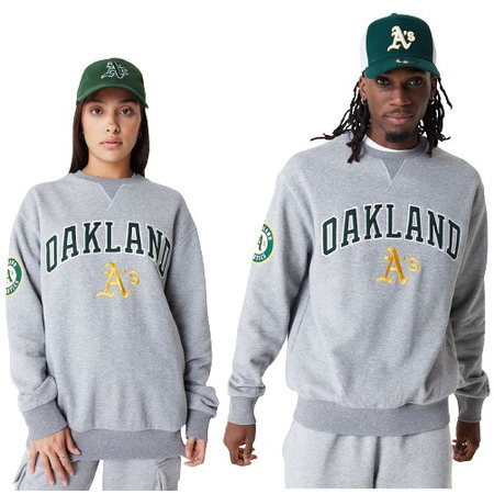 Neu Era MLB Oakland Athletik Großes Logo Crew Neck Sweatshirt