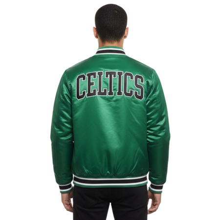 New Era NBA Boston Celtics Embroidered Logo Bomber Jacket "Green"