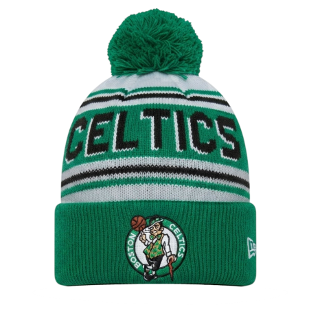 New Era NBA Boston Celtics Knit EG Wordmark Beanie Pom-pom