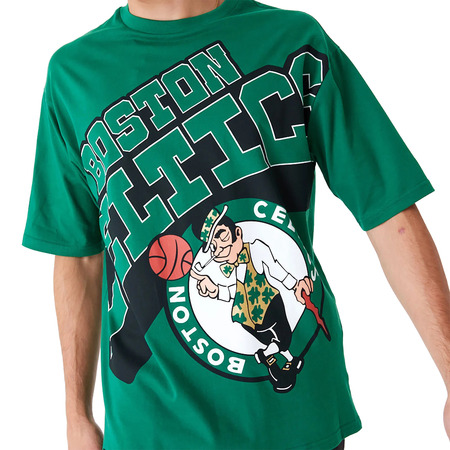 Neue Era NBA Boston Celtics Großes Wordmark überdimensionales T-Shirt