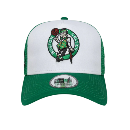 New Era NBA Boston Celtics Side Patch 9FORTY A-Frame Trucker Adjustable Cap