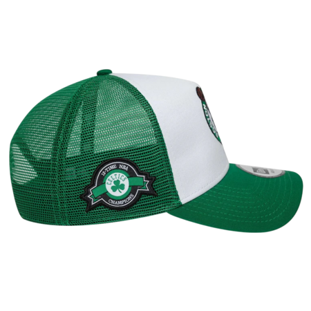 New Era NBA Boston Celtics Side Patch 9FORTY A-Frame Trucker Adjustable Cap