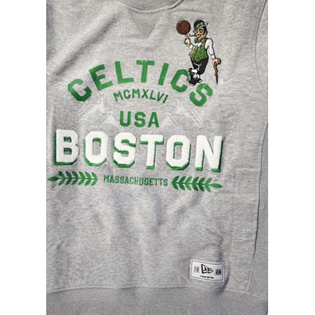 New Era NBA Boston Celtics Varsity Crew Neck Sweatshirt "Heather Gray"