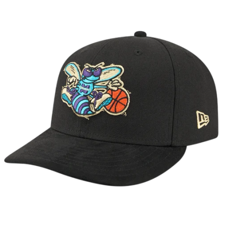 New Era NBA Charlotte Hornets Golden Wool Pre-Curved 9FIFTY Snapback