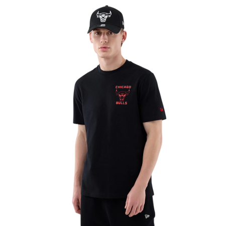 New Era NBA Chicago Bulls Court Graphic Regular Tee "Black"
